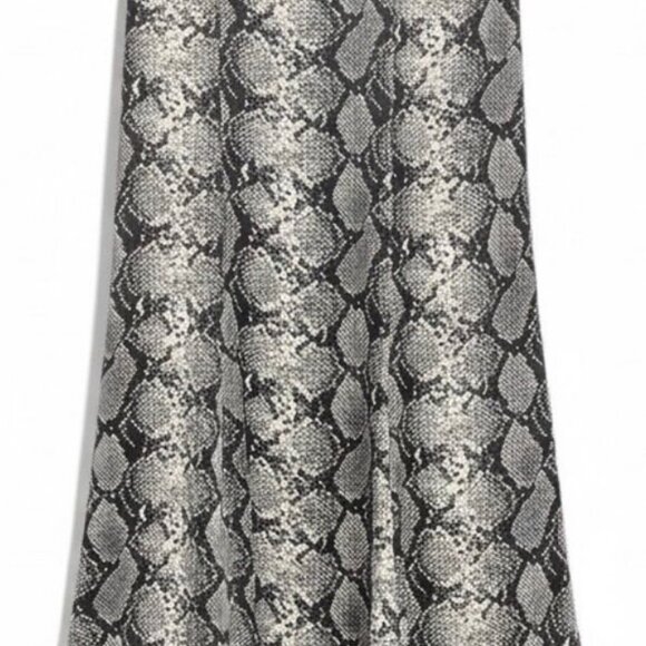 Zara Snake Print Satin Midi Skirt | Size L | NWOT - Picture 3 of 3